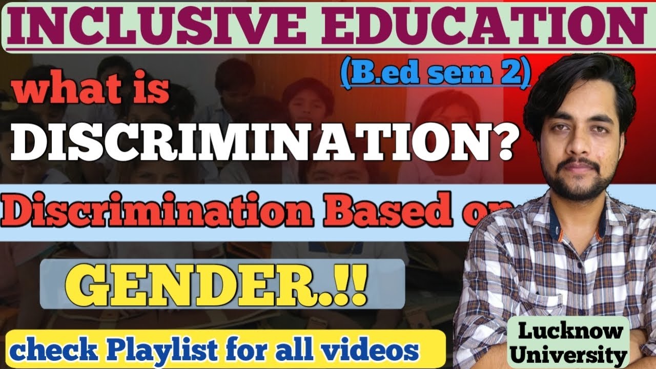DISCRIMINATION Gender Discrimination Inclusive Education Notes B ed discrimination-gender-discrimination-inclusive-education-notes-b-ed