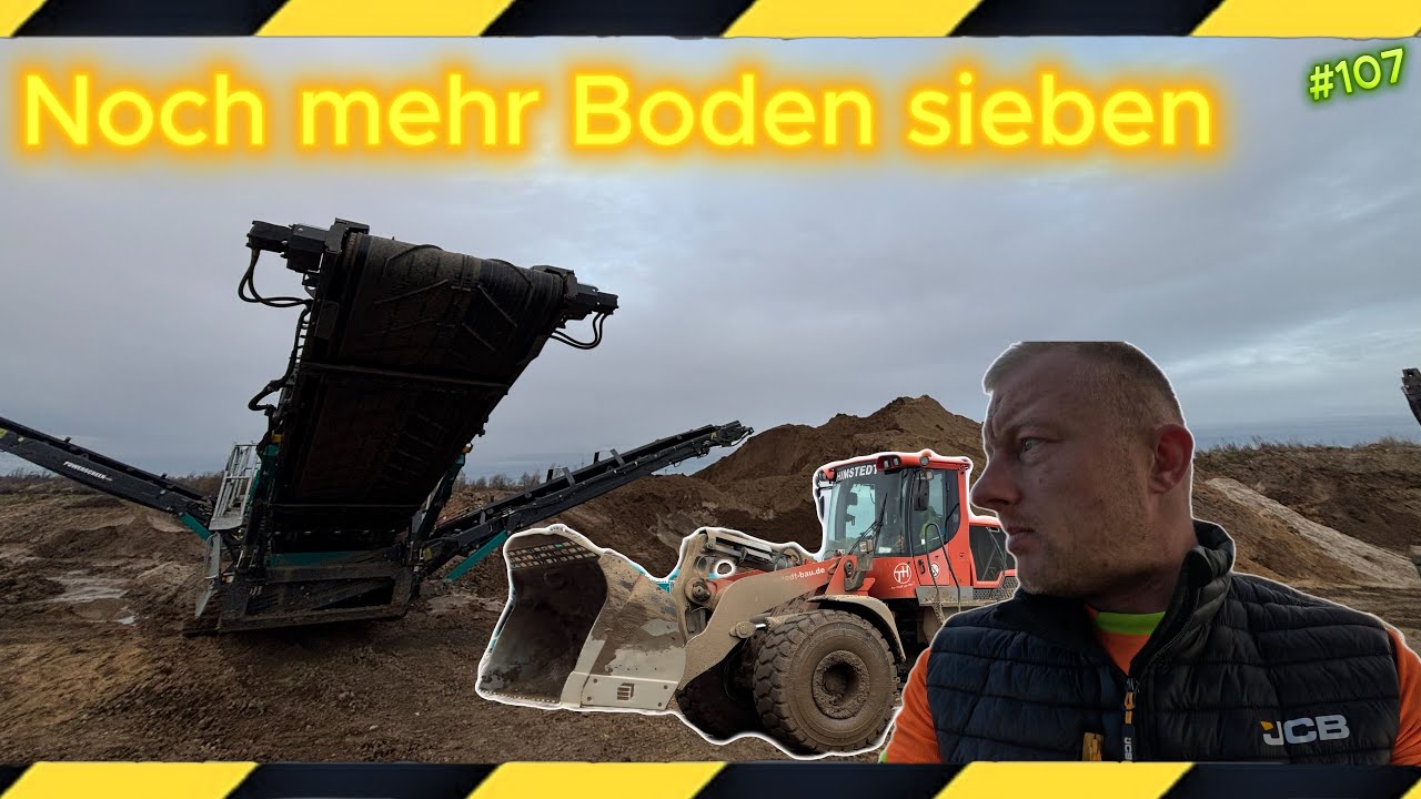 Noch mehr Boden sieben mit der Terex Warrior 2100 unddem Volvo ECR 355e