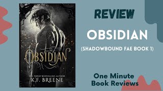 Obsidian Shadowbound Fae Book 1 By K.f. Breene, One Minute Book Review