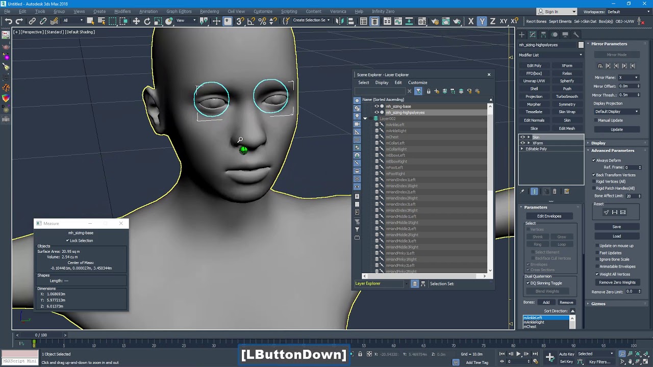 Adjust Avatar Size and Height for Second Life Using 3ds Max - YouTube