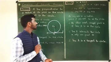 Converse of Tangent Theorem.
