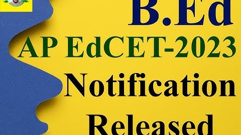 AP EdCET - 2023 Notification