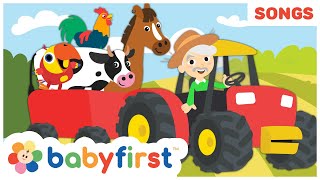 the farmer in the dell nursery rhymes for kids w larry farm animals kids songs babyfirst tv