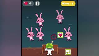 Rabbit Zombie Defense (Browser) - Playthrough / Walkthrough / Longplay screenshot 1