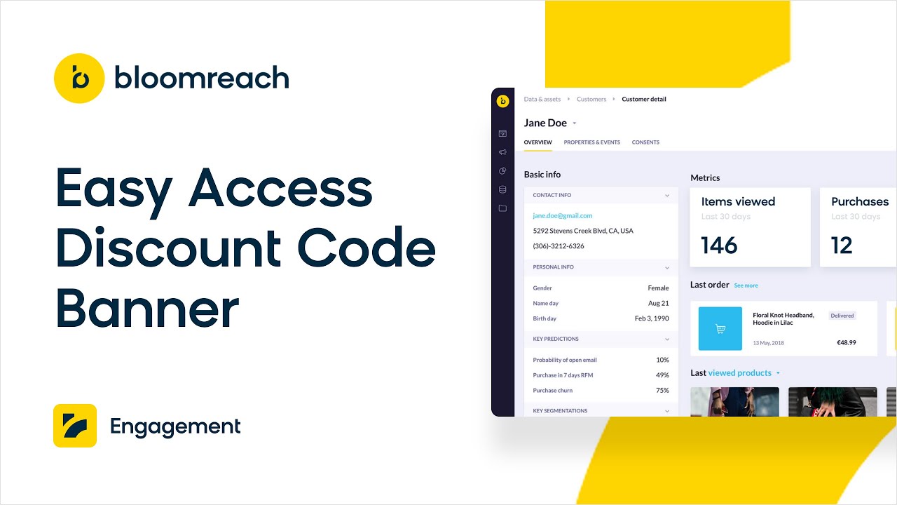 Easy-Access Discount Code Banner | Bloomreach Engagement