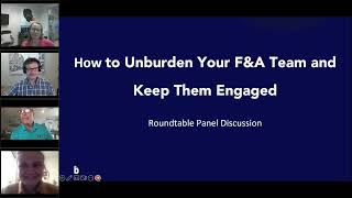 Panel Discussion: How to Unburden Your Finance Team and Keep Them Engaged (Preview)