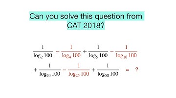 Quantitative Aptitude | Question 1 | Logarithms