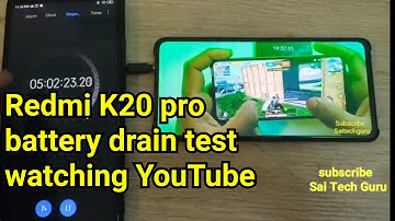 Redmi k20 pro battery drain test using YouTube