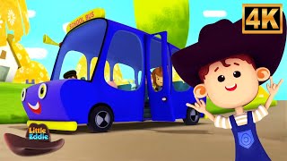 wheels bus go round round nursery rhymes vehicles song kids