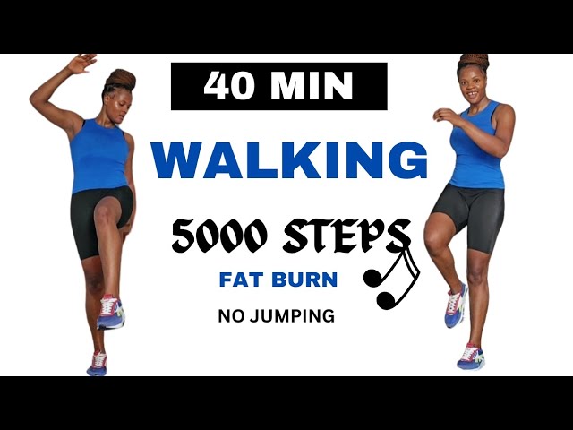 WALKING  WORKOUT for Weight Loss 🔥  No Repeats 🎵  Easy to Follow & At Home class=
