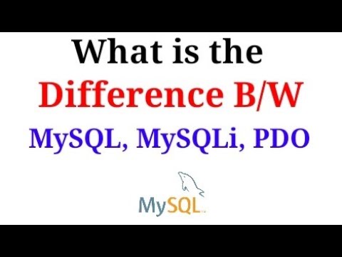 mysql กับ mysqli  Update New  What is the difference between MySQL, MySQLi and PDO? || priyog educational || in hindi