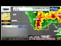 Strong rain storms start to hit KNEB studios at 7:48 p.m.