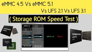 eMMC 4.5 Vs eMMC 5.1 Vs UFS 2.1 Vs UFS 3.1 | BENCHMARK SCORE | STORAGE TYPE | UFS | EMMC