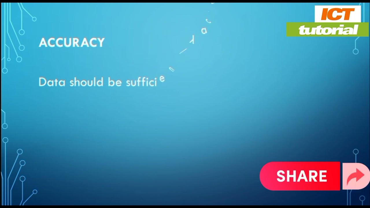 Characteristics of a high quality data