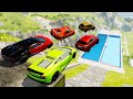 High Speed Car Jump In Pool With Water Or Empty Pool (Crash Test) - BeamNG.drive Epic Pool Jumps