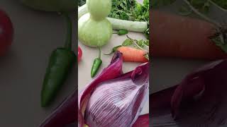 Healthy country vegetable and greens  and fruits juice