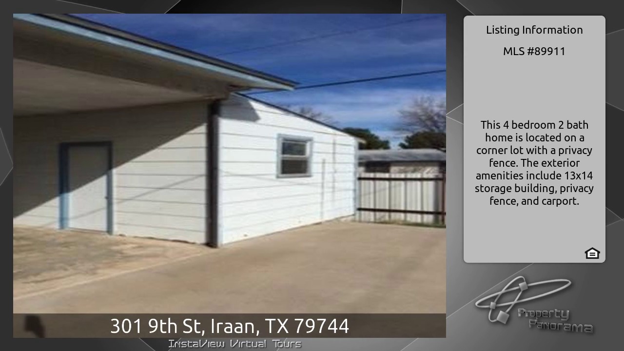 301 9th St, Iraan, TX 79744 YouTube
