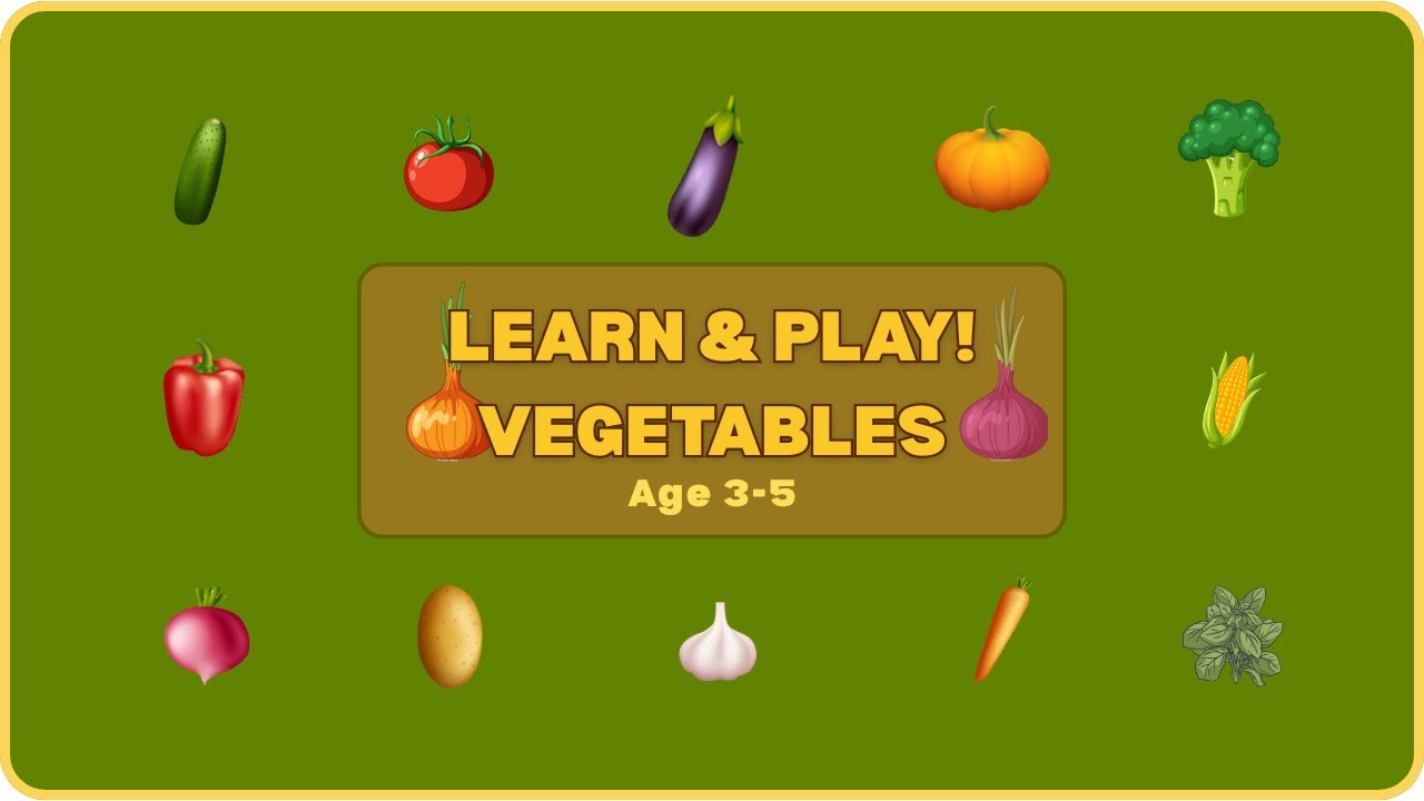 Vegetable Names for Kids | Learn Common Vegetables for Ages 2–5 | MuddyPetals Studio