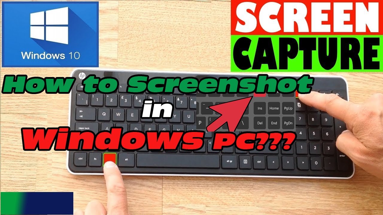 HOW TO SCREENSHOT IN WINDOWS PC YouTube