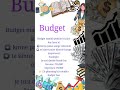 #budget#budgetdefinition#commerceclasses#class11commerce#meaningofbudget#moneymanagement#business