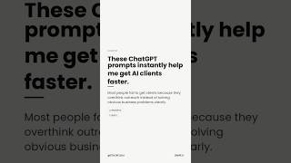 These ChatGPT Prompts Help Me Get AI Clients Faster 🚀