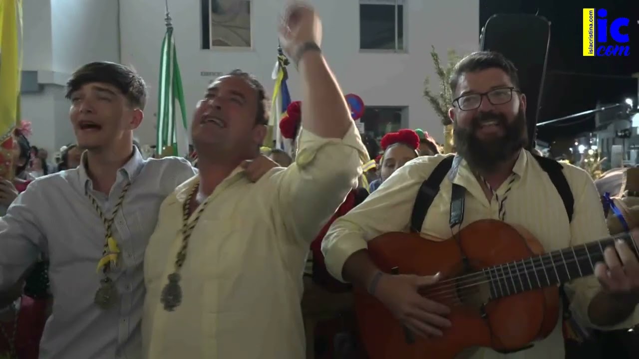 Ofrenda de la Hermandad Filial de la Bella de Isla Cristina a la Patrona de Lepe en su Romería 2023.