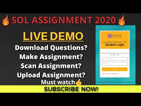 sol assignment 2023 login