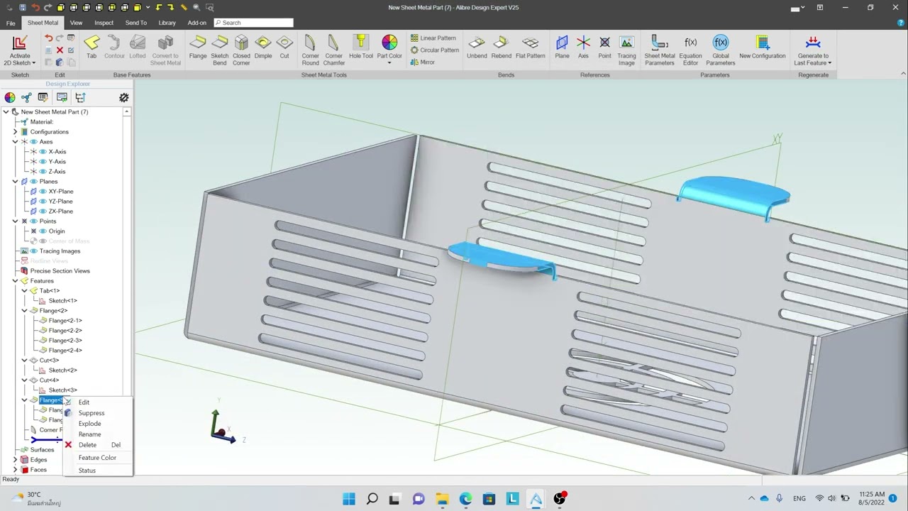 Alibre Sheet Metal Design Sample Video