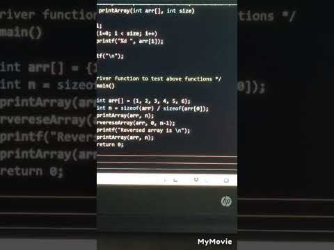 reverse an array iN 🧲 PrOgRaMmInG 🧚🌜🏞️ - YouTube