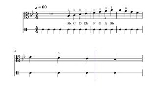 Viola B Flat Scale