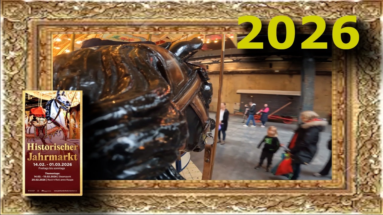 Pferdekarussell (1878) 🎠 Onride | Historischer Jahrmarkt Bochum 2026