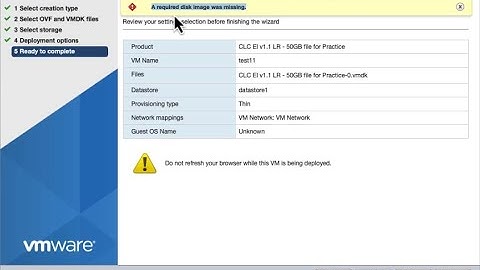 Fix : Error "A required disk image was missing" while Importing VM in ESXi