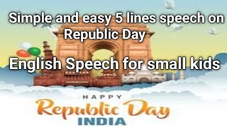 Simple and easy 5 lines speech on Republic Day || 5 lines eassy on Republic Day || #republicday2024