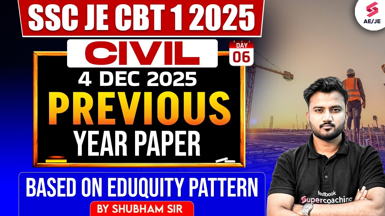 SSC JE 2025 | SSC JE Civil Engineering Classes | SSC JE Civil Previous ...