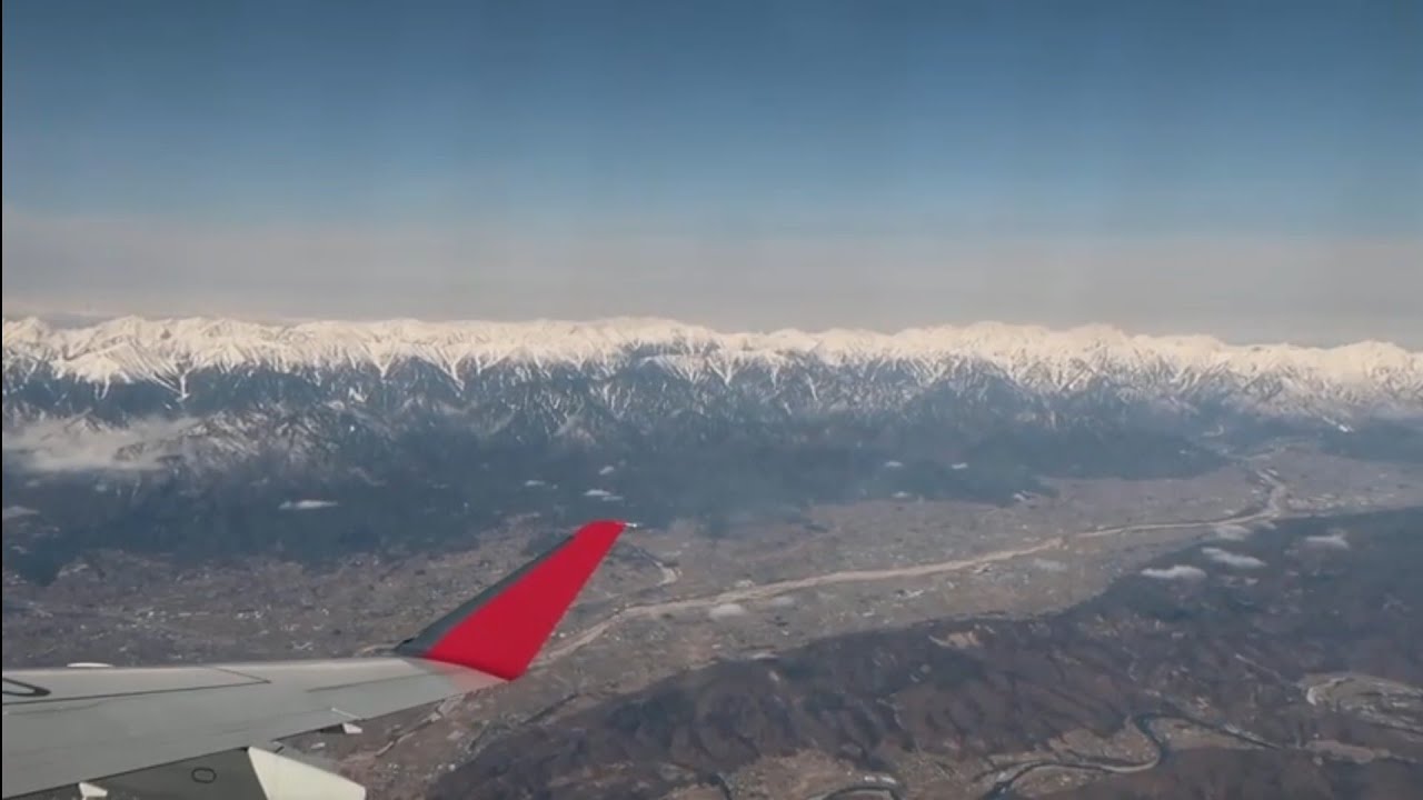 【絶景機窓】松本空港離陸から10分間。FDA233便神戸行。