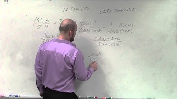 Add and subtract fractions with unlike denominators for trigonometric expressions