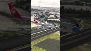 Hard Landings Cargolux Boeing 747 at Sydney Airport  shorts