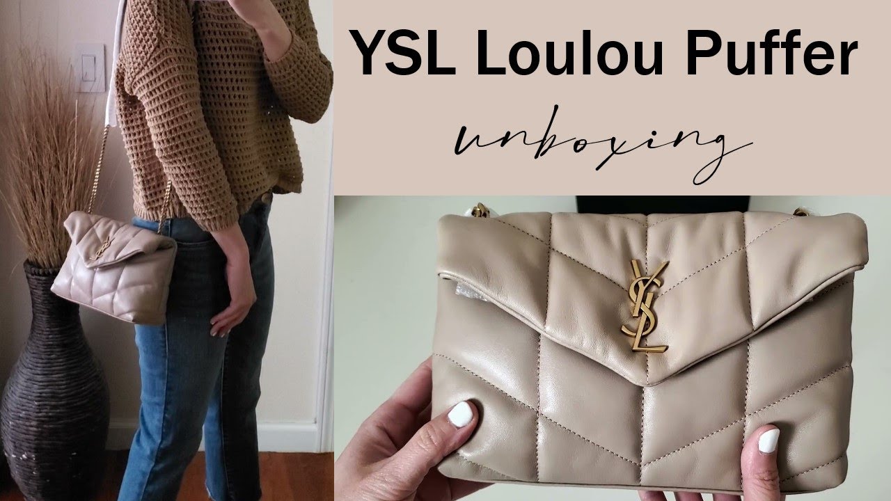 YSL Loulou Puffer Small Size Unboxing  what outfits fit in spring and  summer 