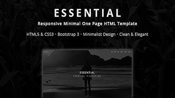 Essential - Responsive Minimal One Page HTML Template | Themeforest Website Templates and Themes
