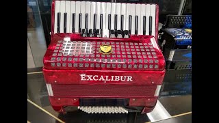 Excalibur Super Classic 72 Bass Piano Accordion Blue - Jim Laabs