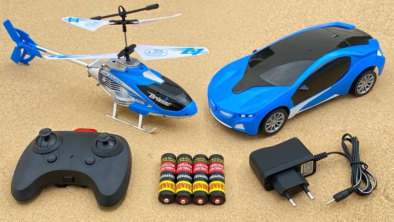 New RemoteControl RC Flying Helicopter with Rechargeable Light Car and Airplane Unboxing & Testing😍