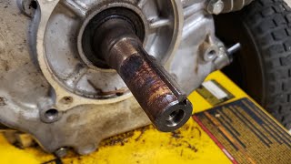 Removing a pump from dewalt pressure washer  pump was stuck/seized on output shaft