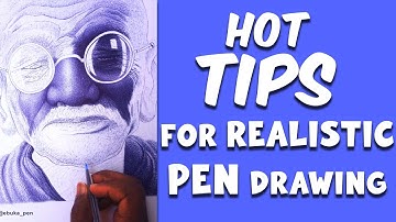 HOT TIPS To Make Realistic Drawing With Pen /Ebuka Pen