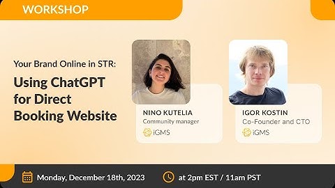 Your Brand Online in STR: Using ChatGPT for Direct Booking Website