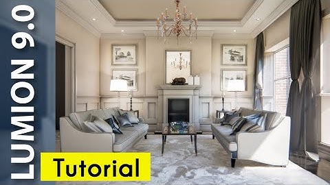 Lumion 9 Realistic Interior Tutorial #4 Living Room