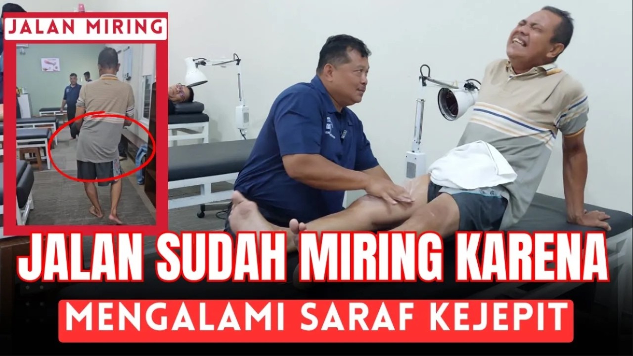 JALAN SUDAH MIRING KARENA MENGALAMI SARAF KEJEPIT