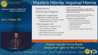 Robotic Inguinal Hernia Repair - Bridge from Open to MIS or Hype