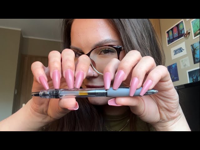 ASMR 💅🏻 long nail tapping + pisanie po Twojej twarzy