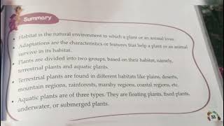 Class 4th..... Science.... Summary....