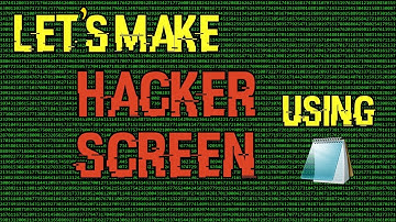 Hacker green screen | create using Notepad
